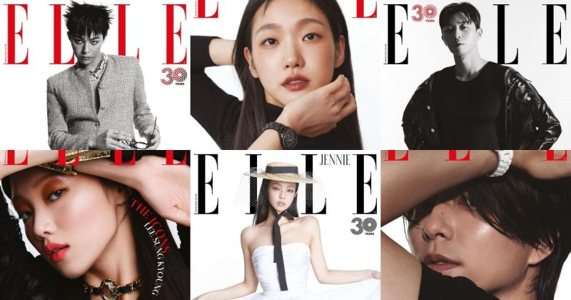 Đội hình siêu sao! GD, Kim Go-eun, Park Seo-joon, Lee Sung-kyung, Jennie, Gong Yoo Bản cover kỷ niệm 30 năm "ELLE KOREA"
